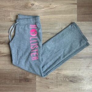 Hollister Kids Gray Sweatpants with Pink Logo